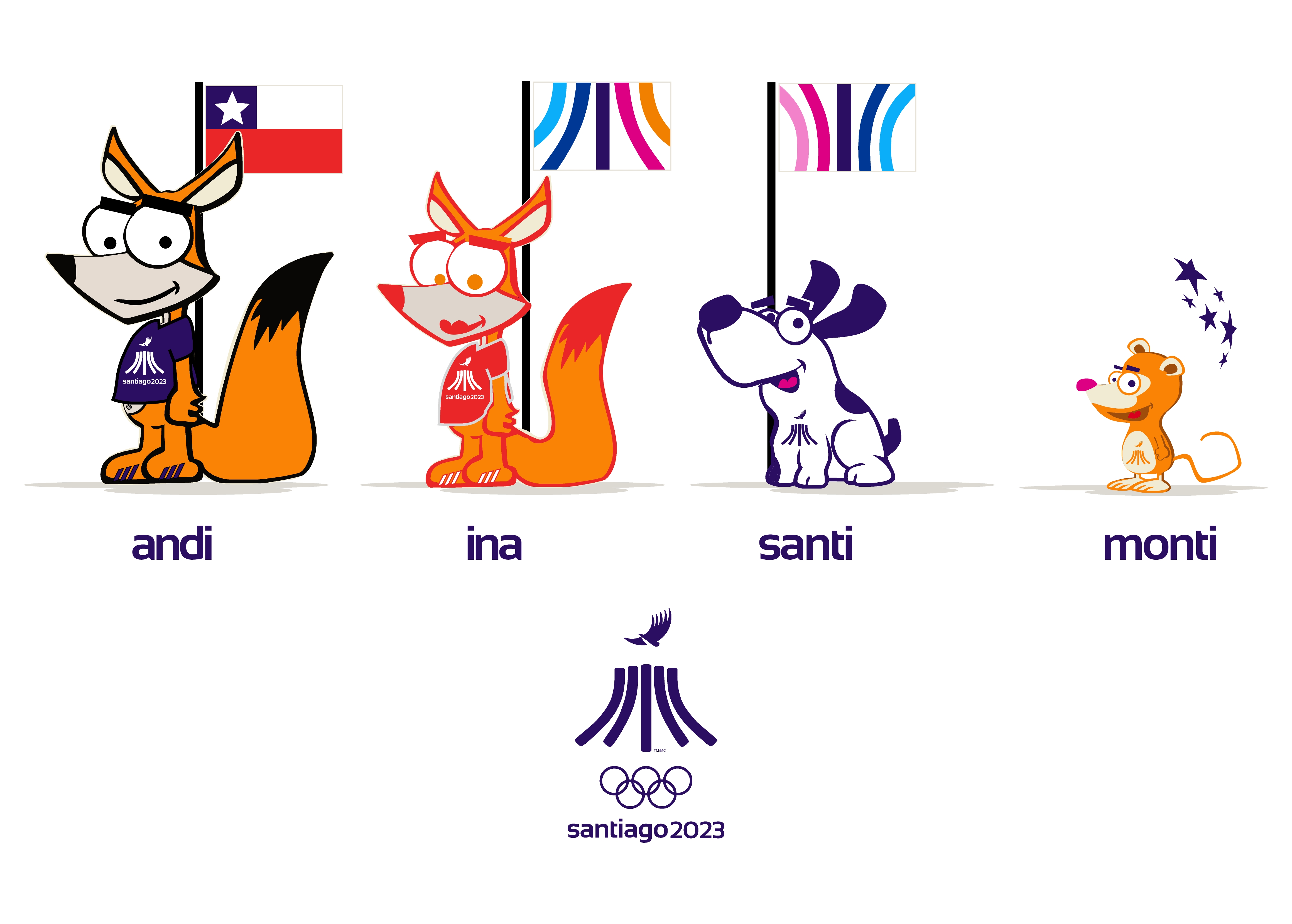 XIX Juegos Panamericanos de Santiago 2023 - Mascotas - L'Alliance Groupe  wpp